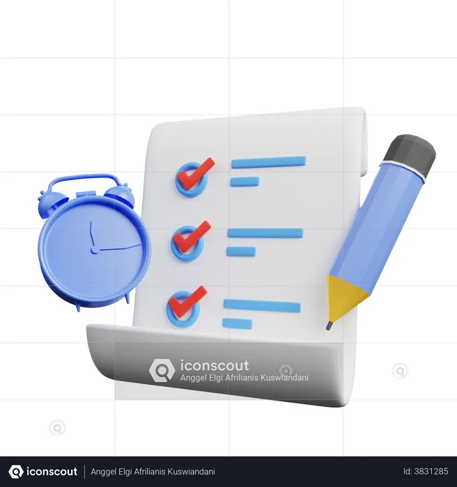 Time Management  3D Illustration