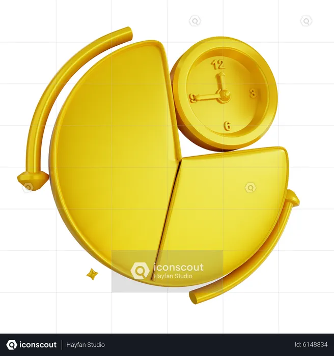 Time Management Analysis  3D Icon