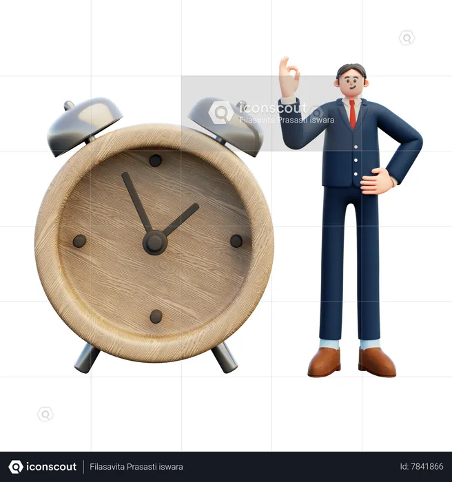 Time Management By Businessman  3D Illustration