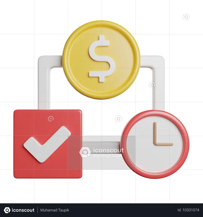 Time Management Productivity  3D Icon