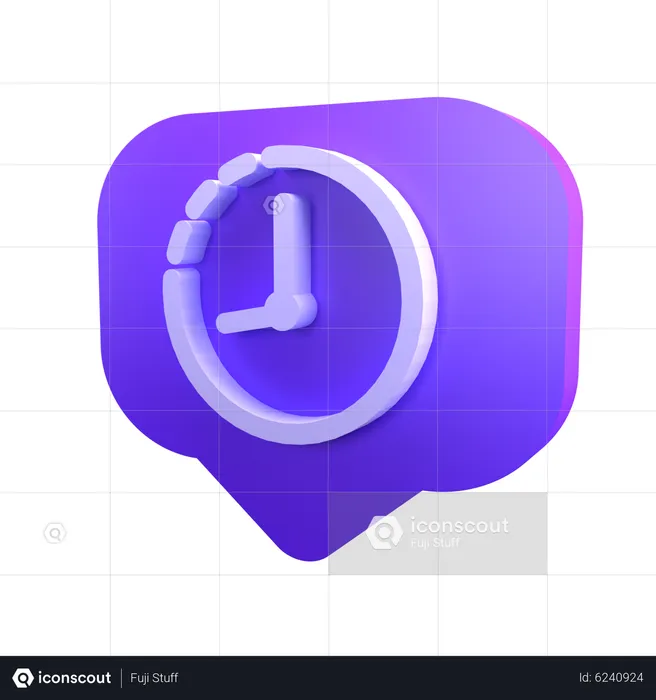 Time Message  3D Icon