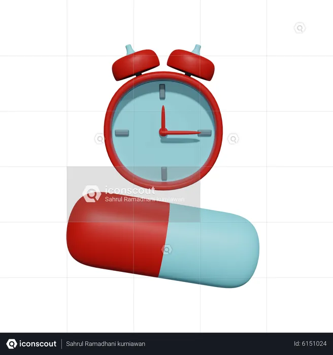 Time Of Taking Medications  3D Icon