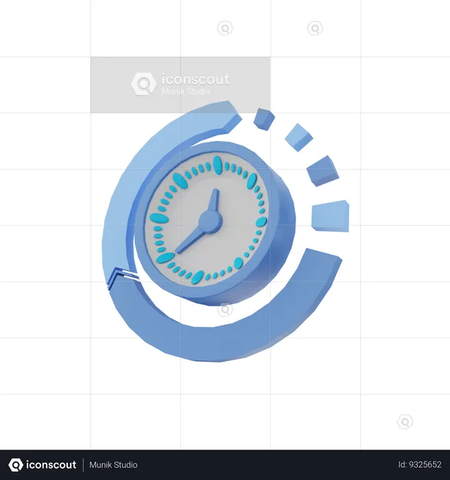 Time Process  3D Icon