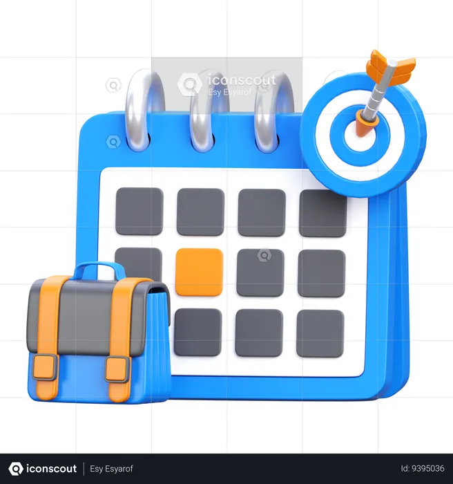 Time Schedule  3D Icon