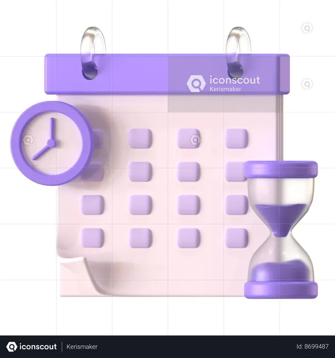 Time Schedule  3D Icon