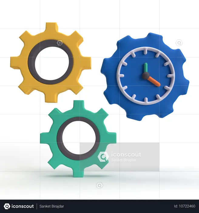 Time Setting  3D Icon