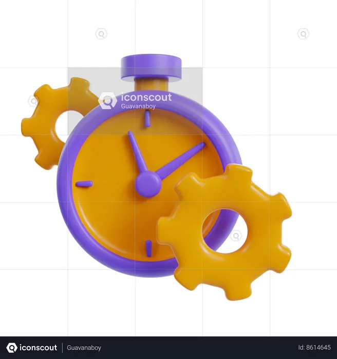 Time Settings  3D Icon
