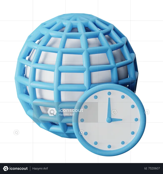 Time Zone  3D Icon