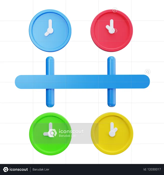 Timeline Chart  3D Icon