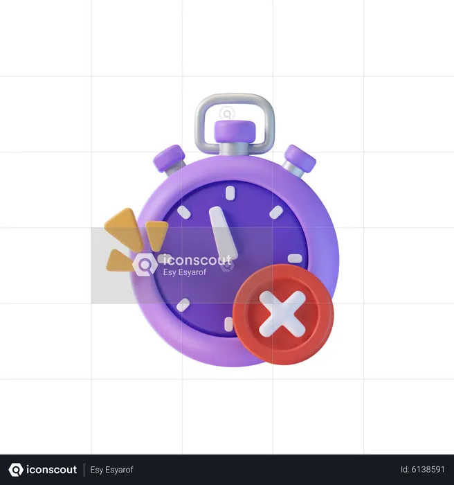 Timer Error  3D Icon