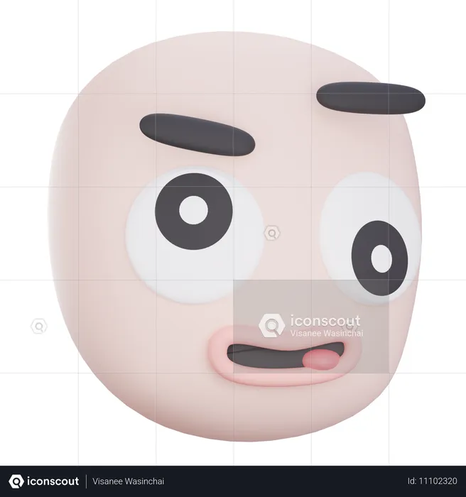 Tímido Emoji 3D Icon