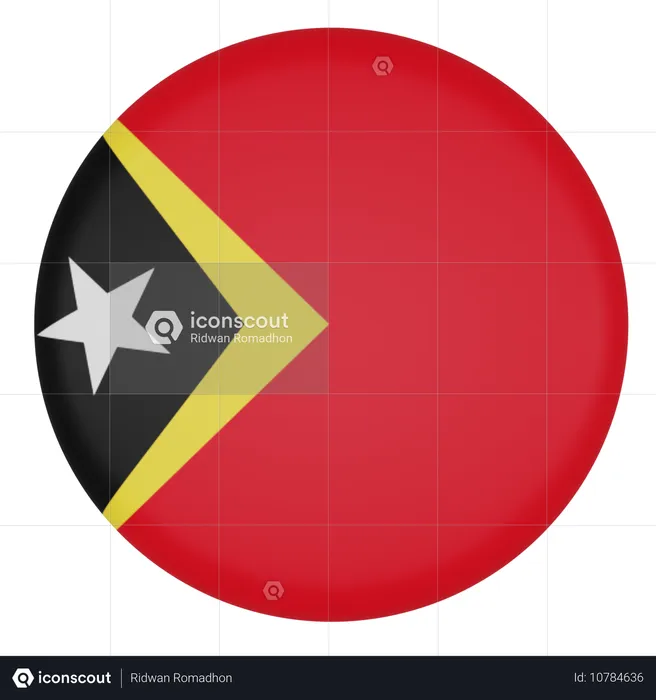 Timor Flag 3D Icon