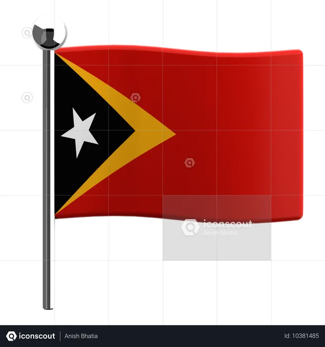 Timor lire Flag 3D Icon