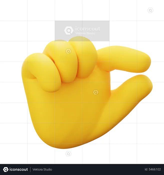 Tiny Hand Gesture  3D Icon