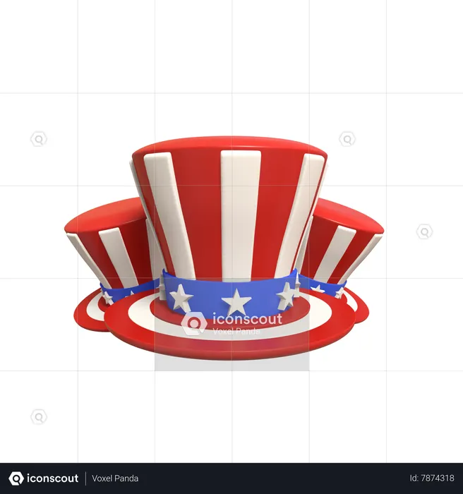 Tio sam chapéu americano  3D Icon