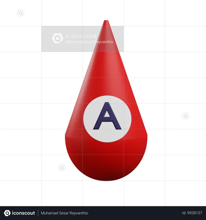 Tipo de sangre a  3D Icon