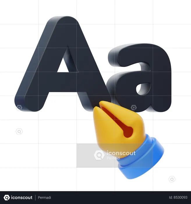 Tipografía  3D Icon