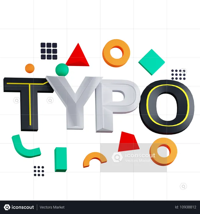 Tipografía  3D Icon