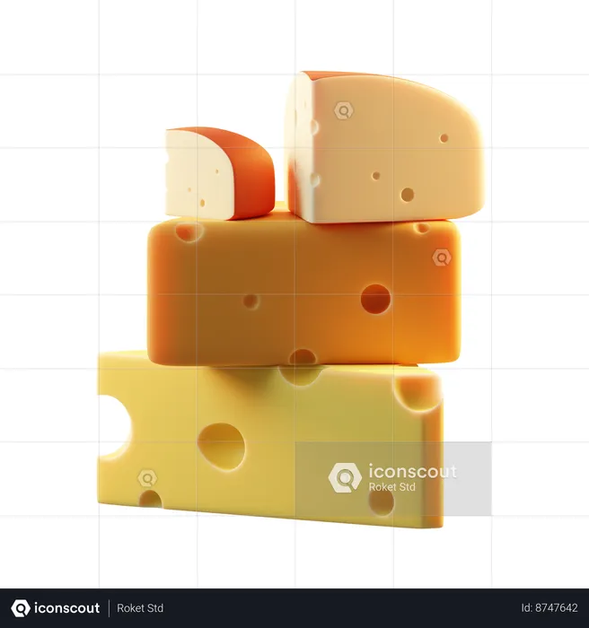 Tipos de queso  3D Icon