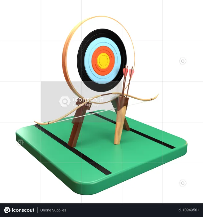 Tir à l'arc  3D Icon