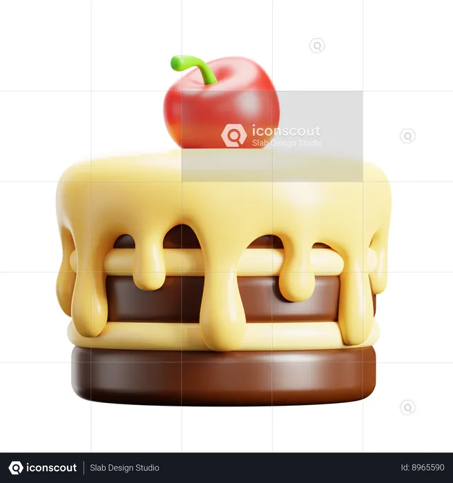 Tiramisu Cake  3D Icon
