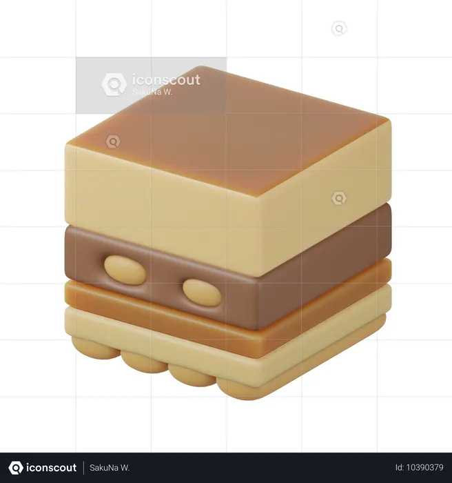 Tiramisu Kuchen  3D Icon