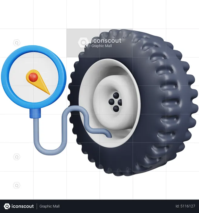 Tire Pressure  3D Icon
