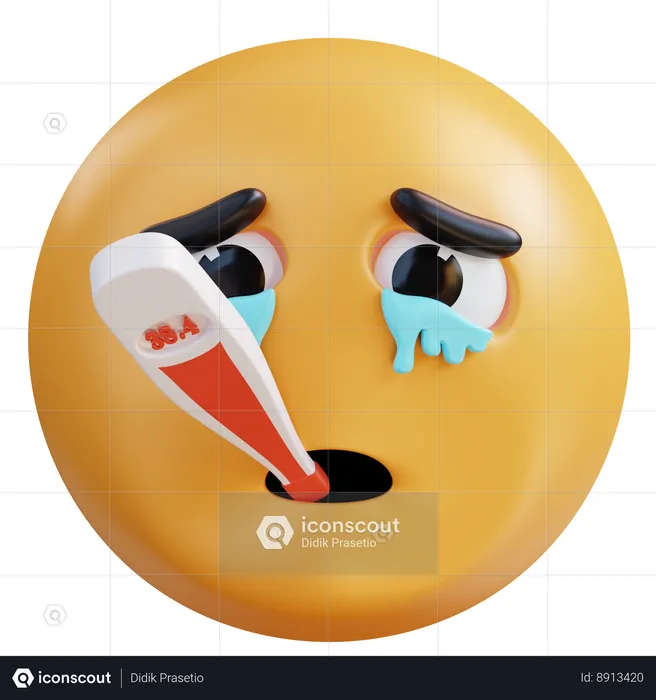 Tired Emoji 3D Icon
