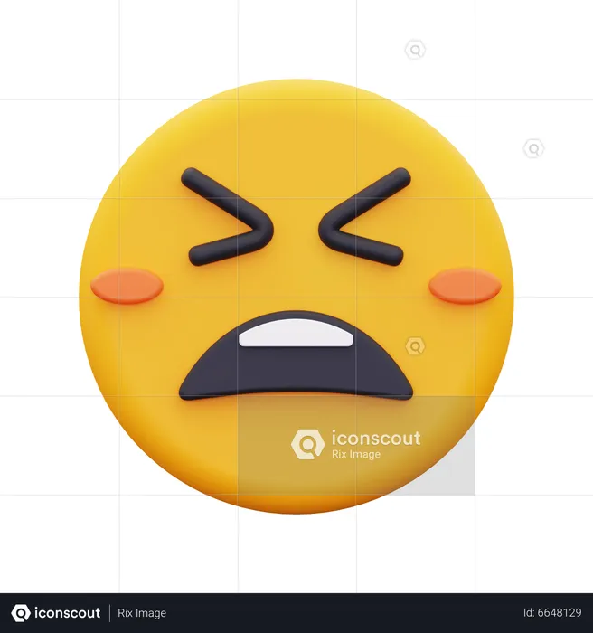 Tired Emoji 3D Icon