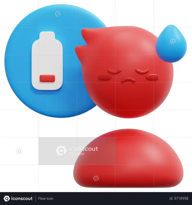 Tired Emoji 3D Icon