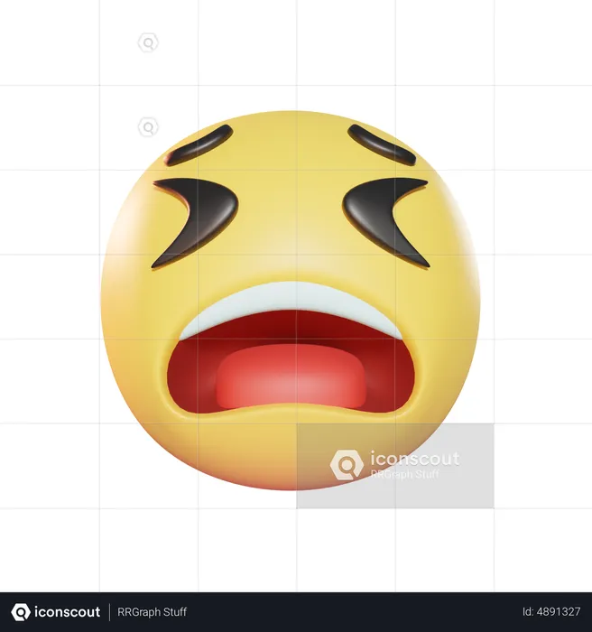 Tired Emoji 3D Icon
