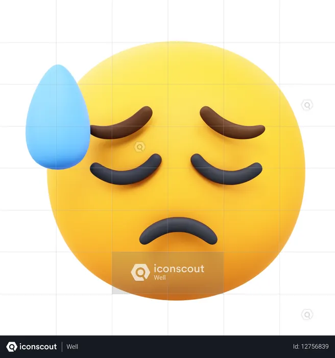 Tired And Lethargic Emoji 3D Icon