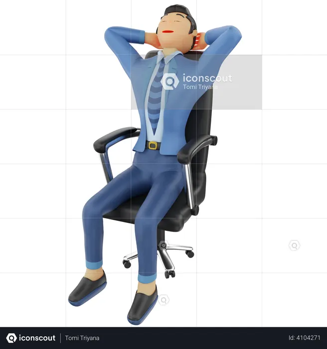 Tired businessman  3D Illustration