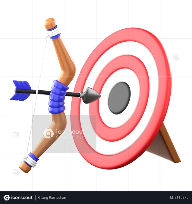 Tiro al arco  3D Icon