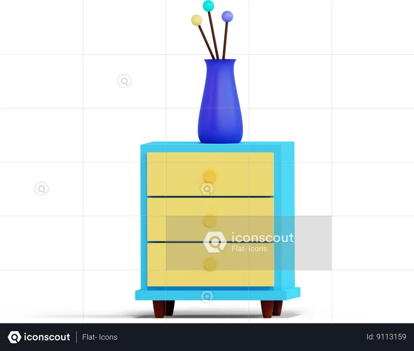 Tiroir classeur  3D Icon