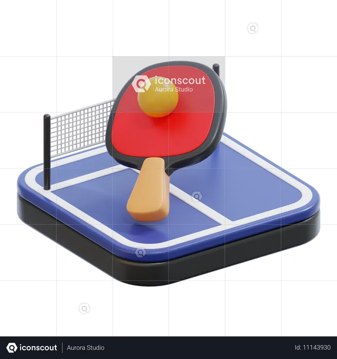 Tischtennis  3D Icon