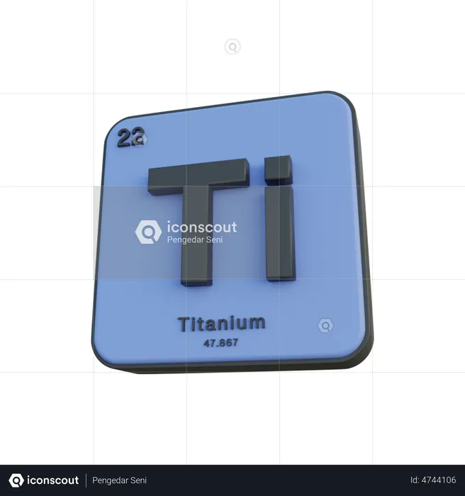 Titanium  3D Illustration