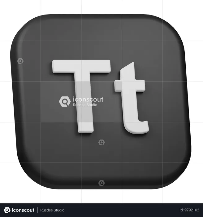 Title Case  3D Icon