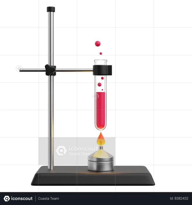 Titration Tube Experiment  3D Illustration