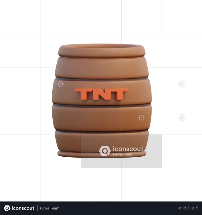 TNT Barrel  3D Illustration