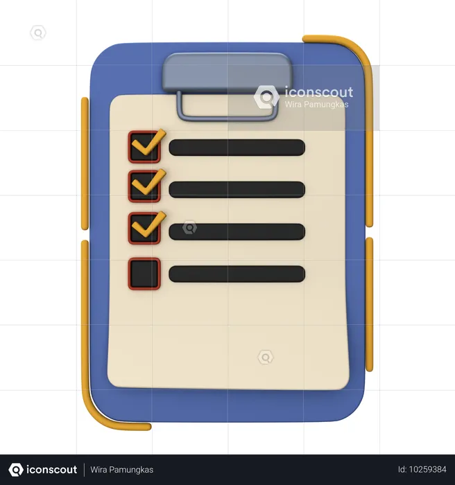 To Do List  3D Icon