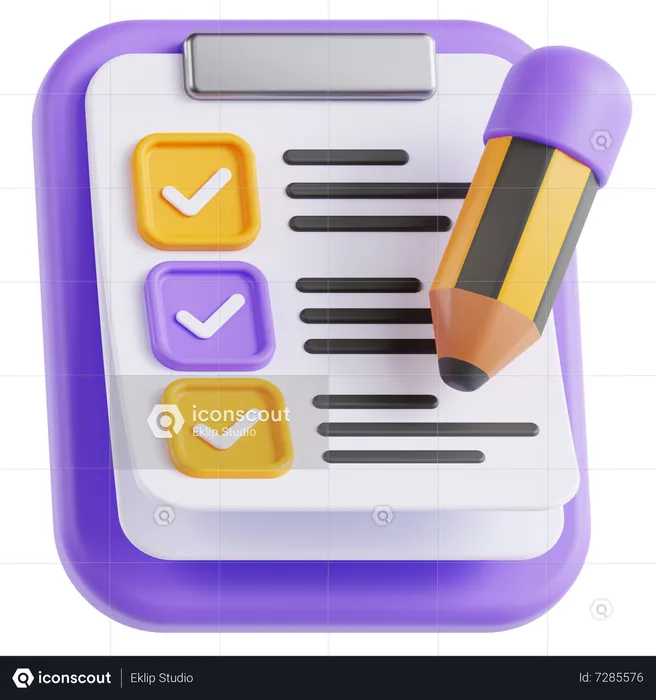 To Do List  3D Icon