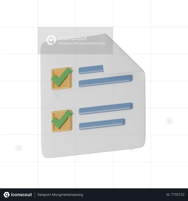To Do List  3D Icon
