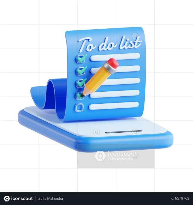 To Do List  3D Icon