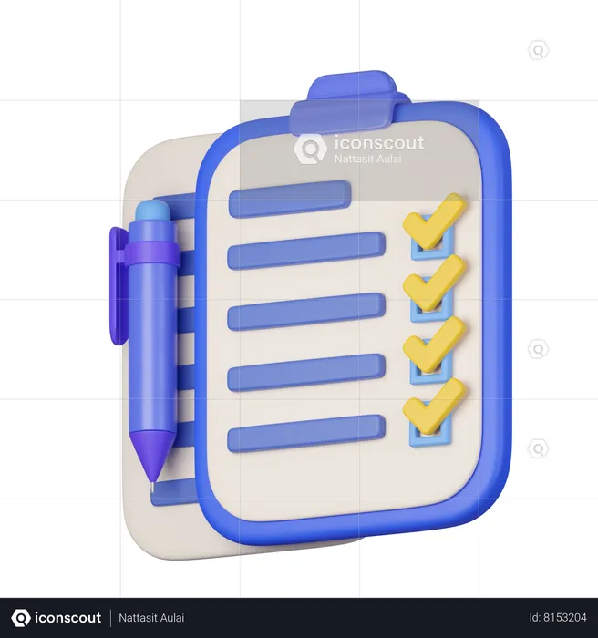 To Do List  3D Icon