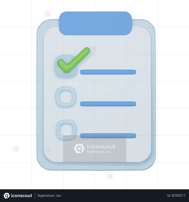 To Do List  3D Icon