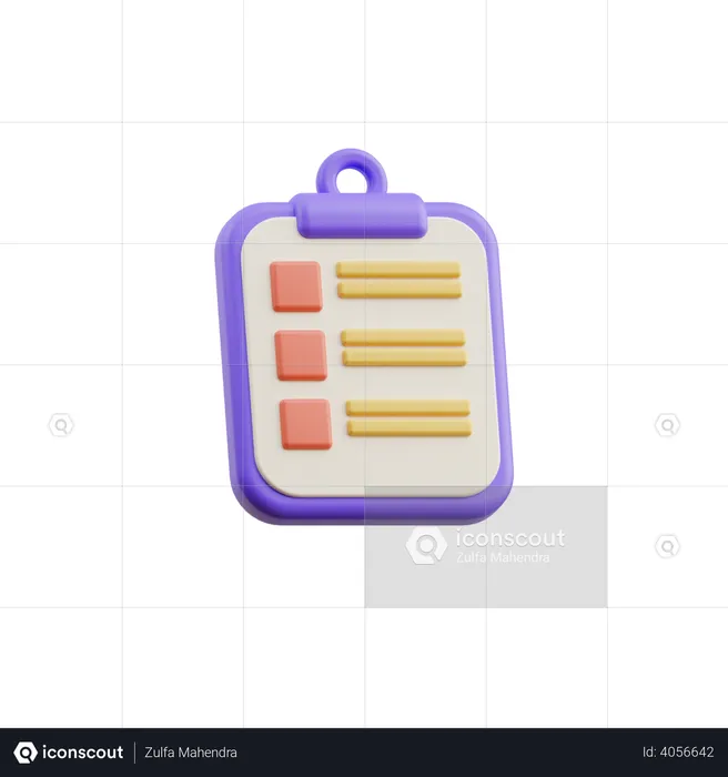 To do list  3D Icon
