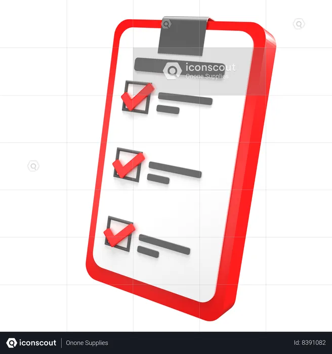 To Do List GYM  3D Icon