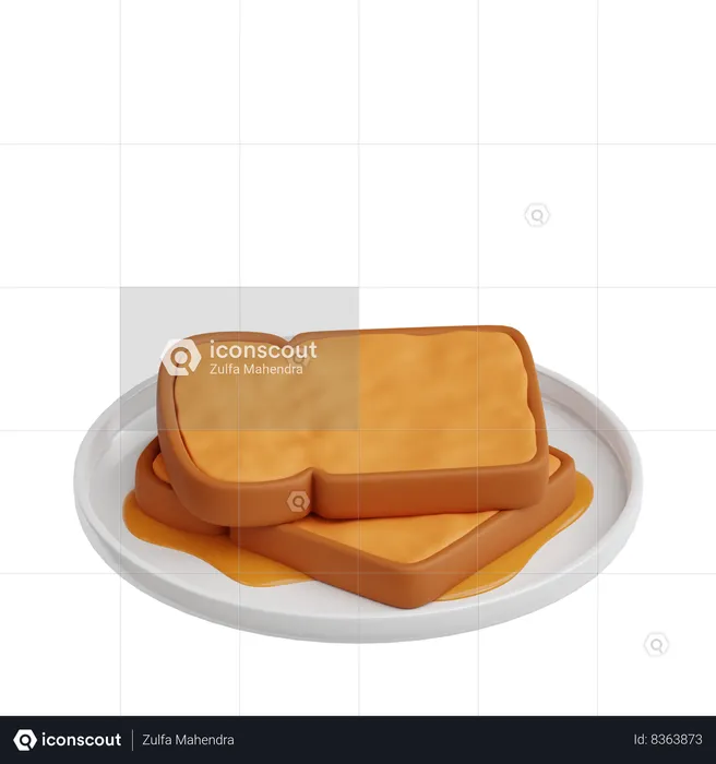 Toast  3D Icon