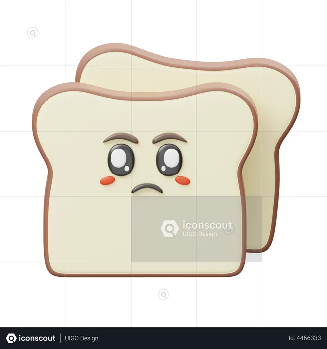 Toast  3D Illustration